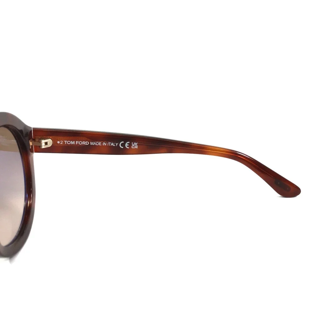 Tom Ford Sunglasses Kelly-02 TF611 53F Tortoise Frames w/ Brown Gradient Lenses